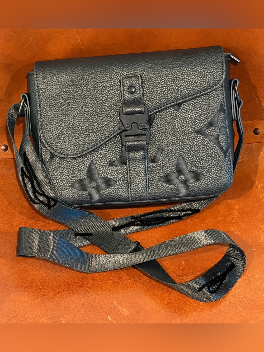 Black Crossbody Messenger Bag